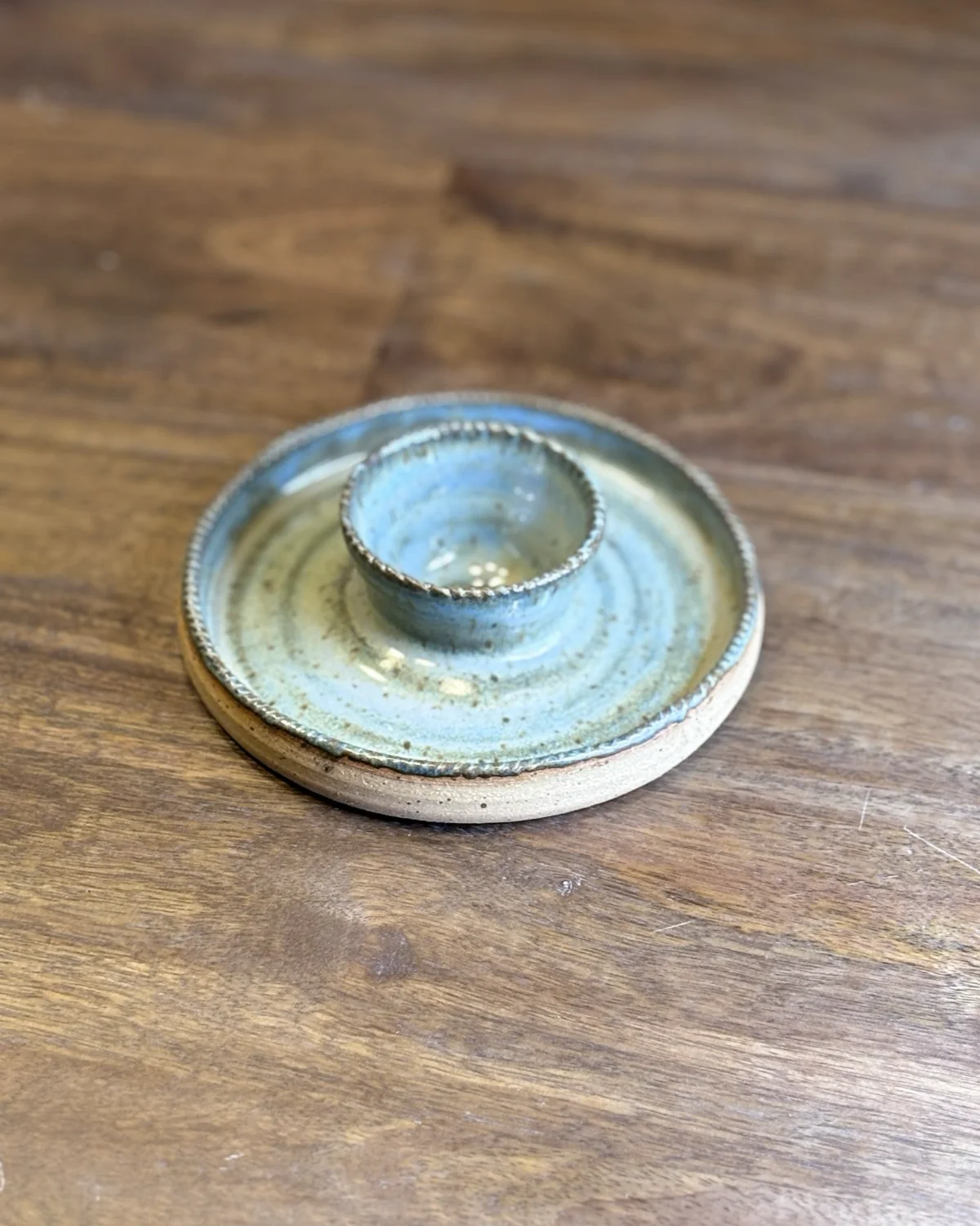 Moss green serving plate